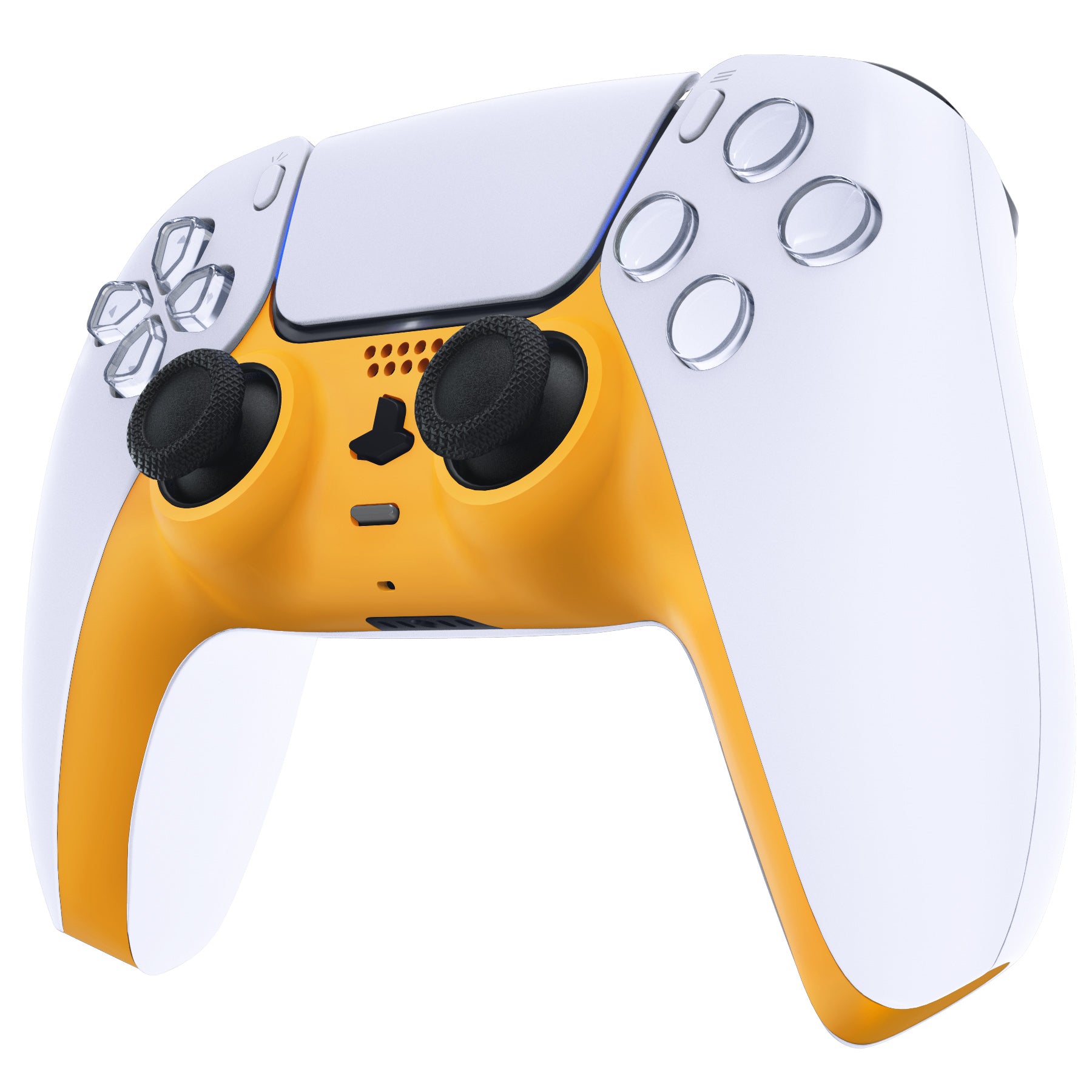 eXtremeRate Caution Yellow PS5 Controller Shell Cover - DIY Replacement Faceplate with Decorative Trim & Accent Rings (Model GPFP3009) - Customize Your PS5 Controller for Gaming, Streaming & Esports