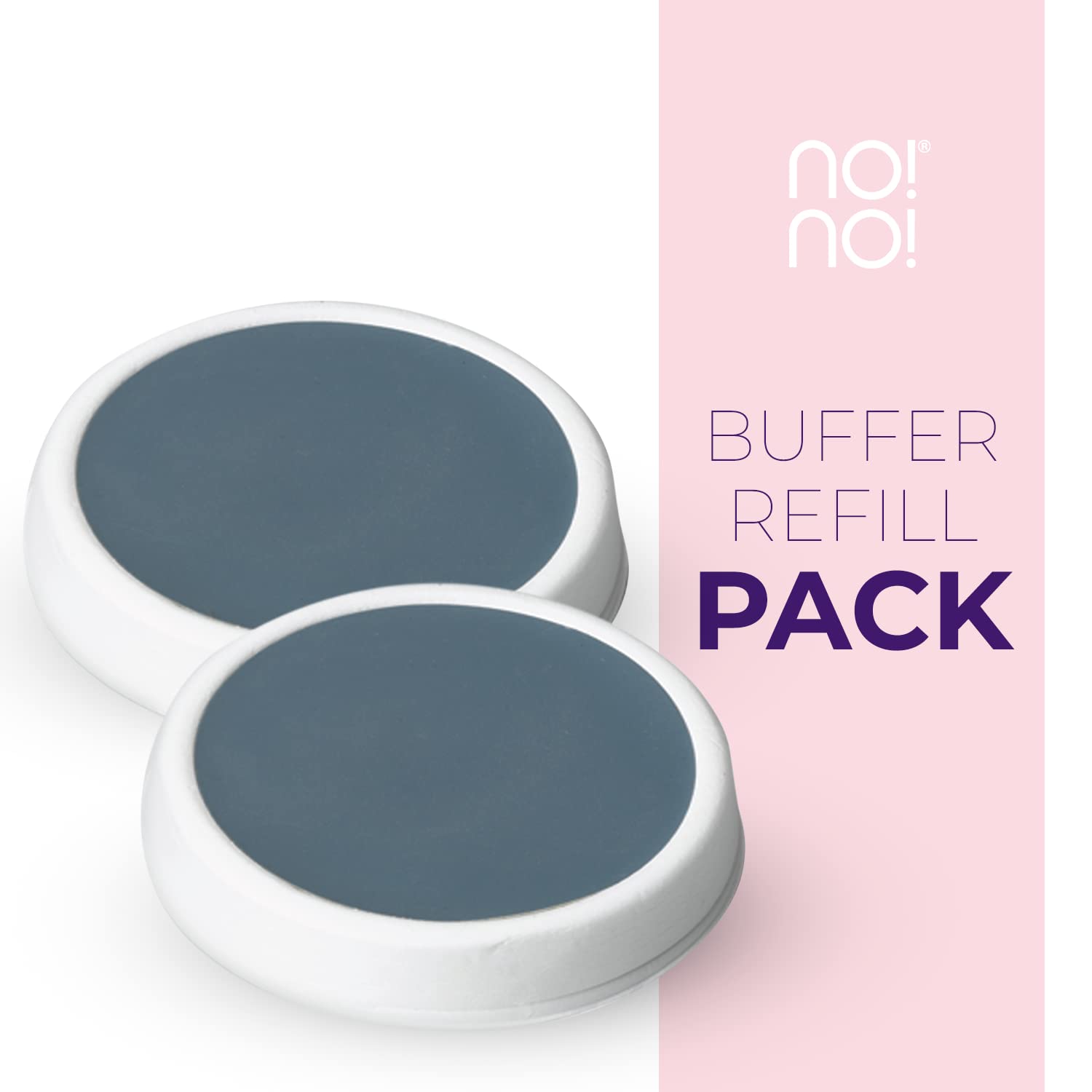 NO!NO! Large Buffer Refill Pack for Women's Hair Removal - Painless & Quick Hair Remover Replacement Pads (2 Count) - Perfect for Smooth Legs, Underarms & Bikini Line at Home