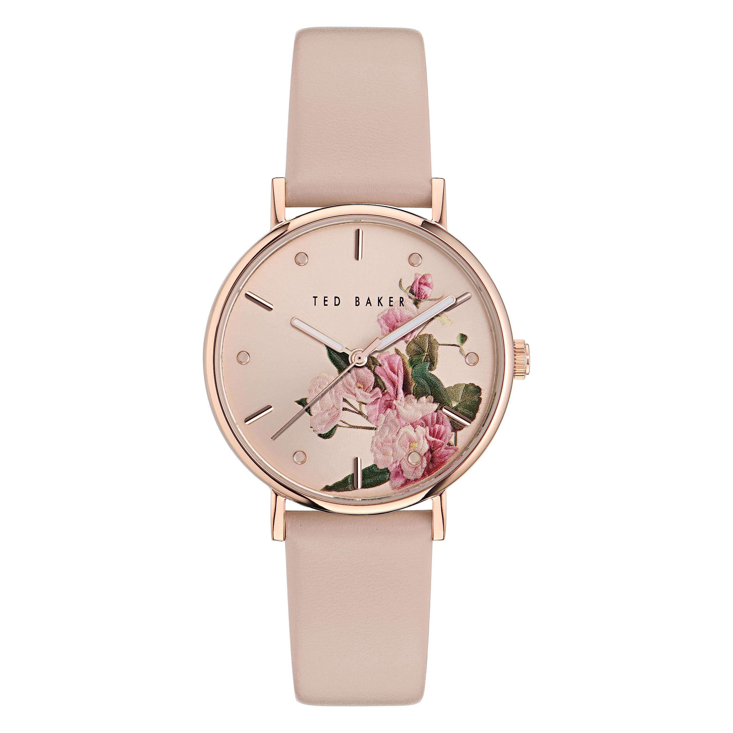 Ted Baker Women's Pink Genuine Leather Strap Watch BKPPHF3079I - Eco-Friendly Fashion Timepiece for Office, Party & Everyday Wear