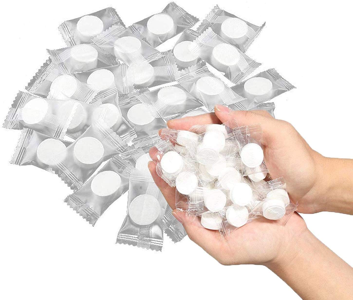 BIZWIZ STORE 60-Pack Compressed Disposable Towels - Portable Face & Hand Cleaning Wipes, Mini Cotton Towel Tissues for Travel, Camping, Gym & Emergency Use