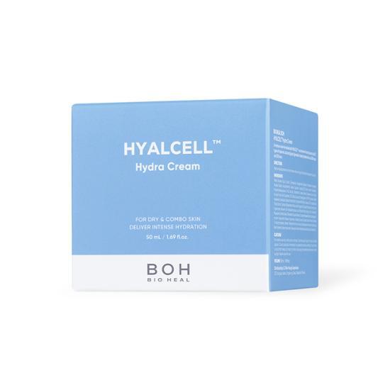 BIOHEAL BOH Hyalcell Hydra Cream 50ml - Intense Hydrating Moisturizer for Dry Skin with Hyaluronic Acid | Day & Night Face Cream for Women & Men | Perfect for Daily Skincare Routine & Anti-Aging Care