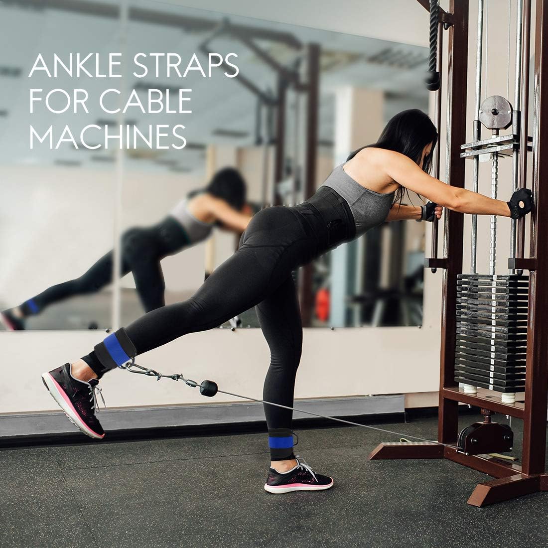Premium TKA Ankle Straps Set - Adjustable & Comfortable for CrossFit, Weightlifting & Home Workouts - Blue Fitness Accessories for Strength Training & Rehabilitation