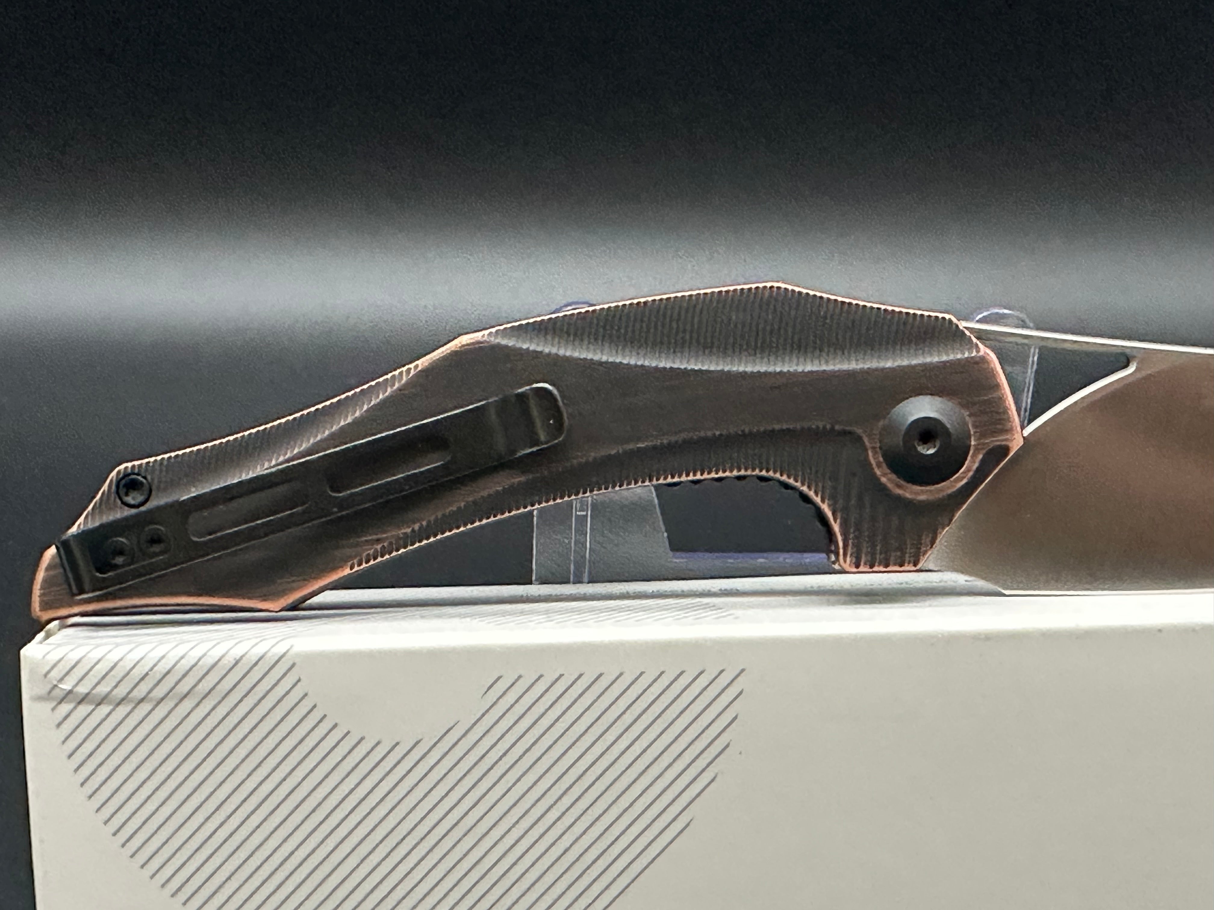Civivi Plethiros Folding Knife - Black Hand-Rubbed Copper Scales | EDC, Outdoor, Camping & Everyday Carry Pocket Knife