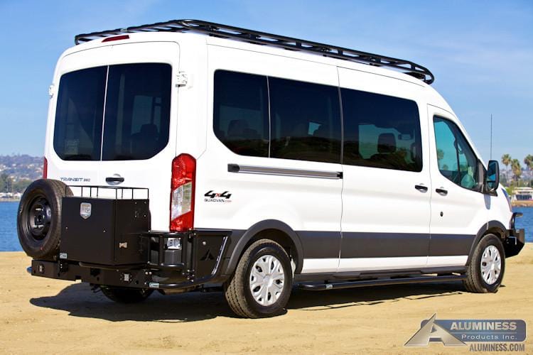 Aluminess Ford Transit Nerf Bars - Heavy Duty Side Steps for 130/148WB - Perfect for Off-Road & Van Life Accessories