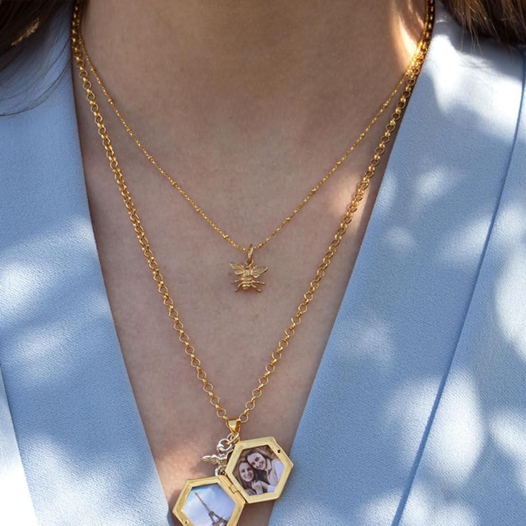 Elegant Beaded Chain Necklace - 14K Gold Vermeil Jewelry for Women - Perfect for Parties, Weddings & Everyday Wear