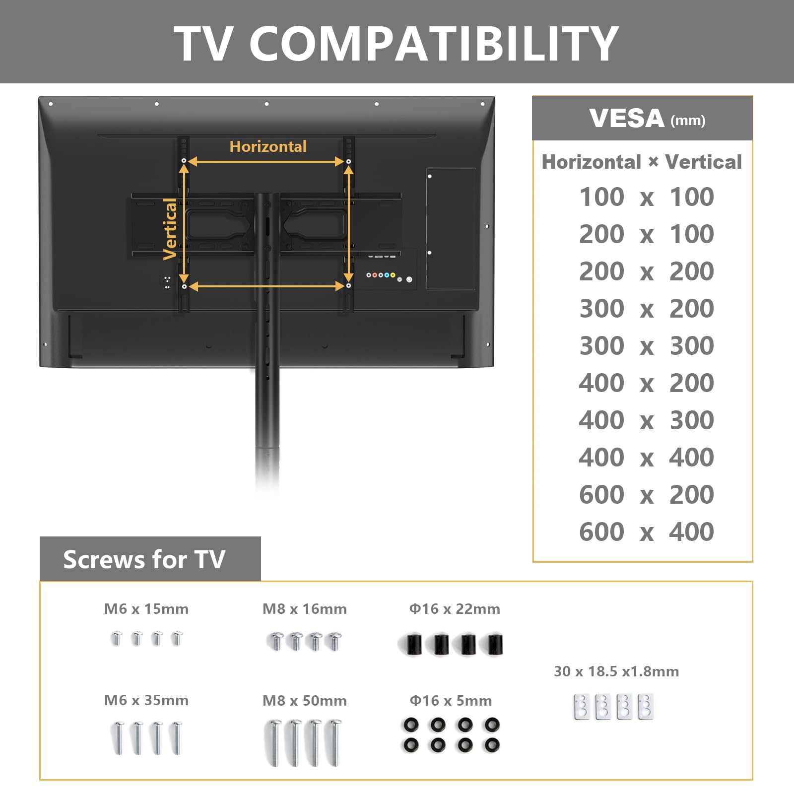 TVON Mobile Dual TV Stand for Two 32-65 Inch Plasma LCD LED Smart Flat Panel Curved TVs - Heavy Duty Rolling TV Cart with Wheels, Adjustable Tilt Floor Stand Holds up to 132 lbs - Perfect for Living Room, Bedroom, or Office Entertainment Setup