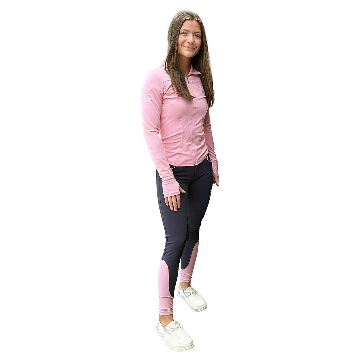 AP Hassinger Women's Performance Zip-Up Top - Breathable & Moisture-Wicking Workout Shirt for Running, Yoga & Gym Training