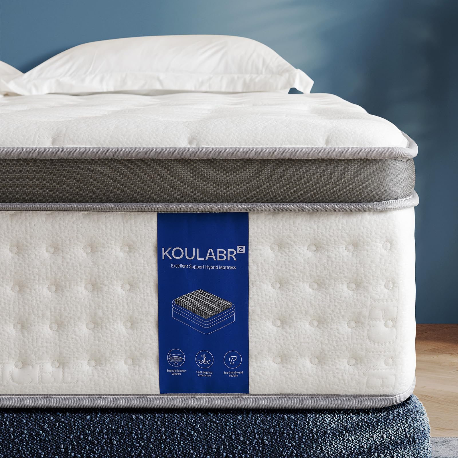 10 Inch Twin Size Hybrid Mattress in a Box - Gel Memory Foam for Back & Lumbar Support, Medium Firm with Pressure Relief & Zoned Support Springs | 100-Night Trial | Perfect for Kids' Rooms, Guest Beds & Small Spaces