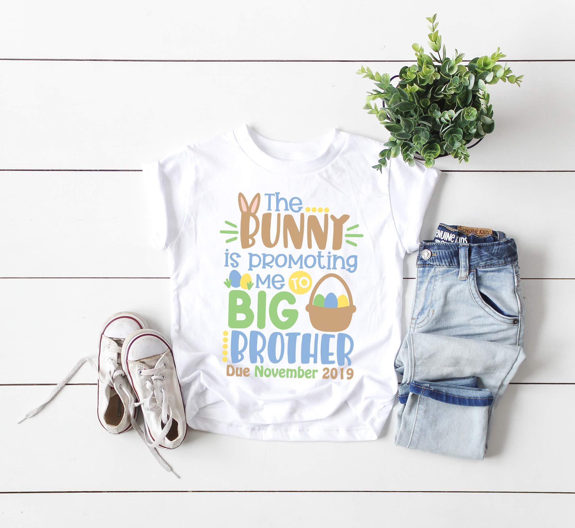 Personalized Big Sister Easter Bunny T-Shirt - Cute Easter Outfit for Siblings & Family Photos