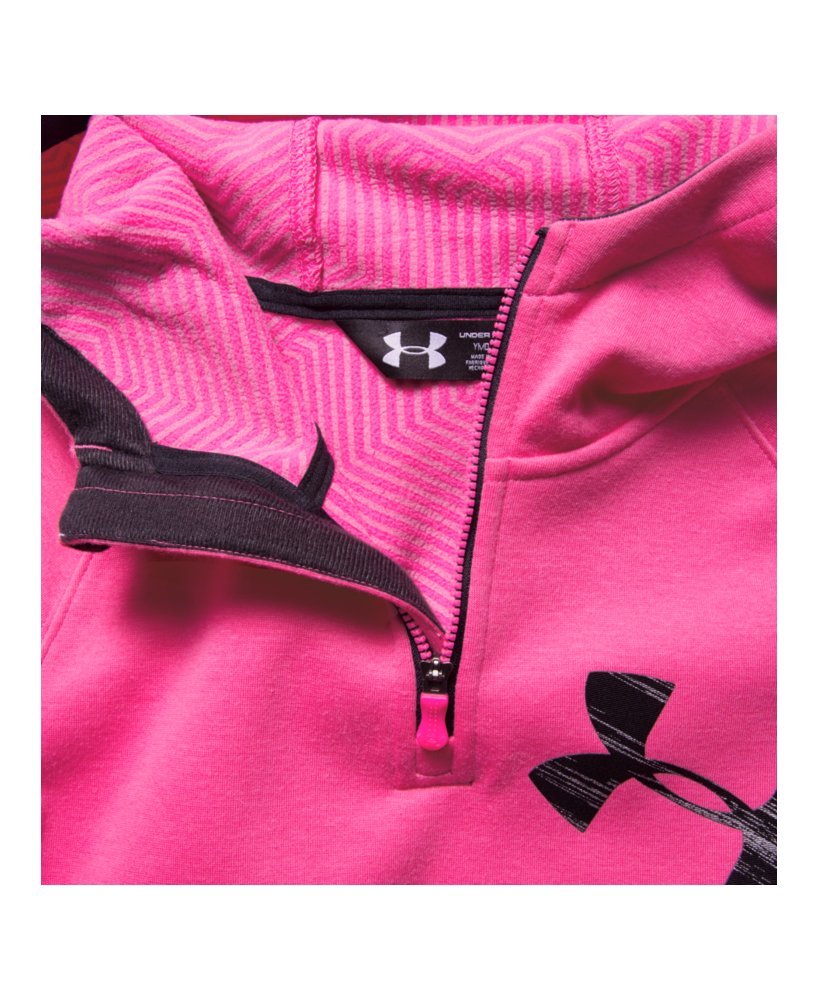 Under Armour Girls' Storm ColdGear Infrared Dobson ½ Zip Hoodie - Warm Winter Fleece Pullover for Kids Outdoor Sports & School Activities