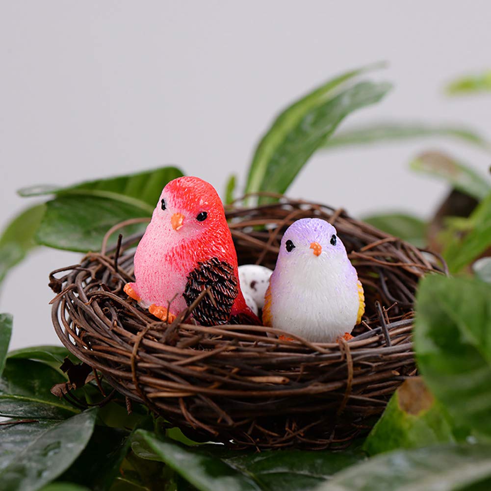 12 Pcs Miniature Bird Figurines - Cute Mini Bird Dollhouse Decor, Fairy Garden & Plant Pot Ornaments for Home, Office & DIY Crafts | Perfect for Fairy Gardens, Terrariums, Table Centerpieces & Gift Giving