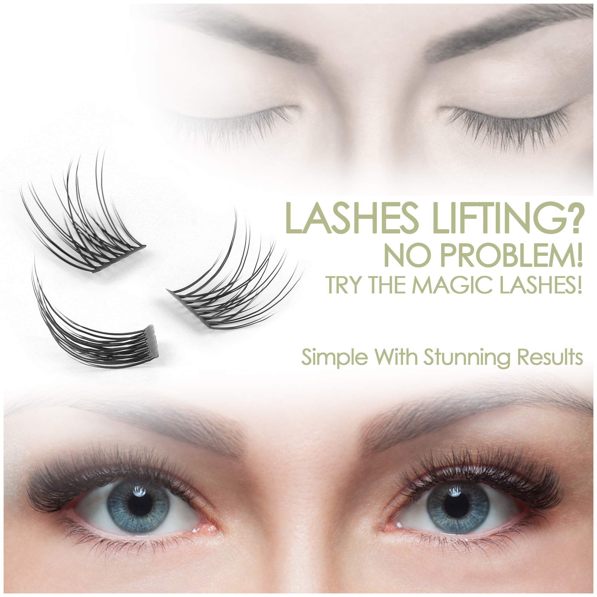 DIY Eyelash Extension Kit - 24 Clusters Natural Lashes with Glue Bonded Band, 12mm & 14mm C Curl Lashes for Home Use - Perfect for Bridal, Party & Everyday Makeup Looks