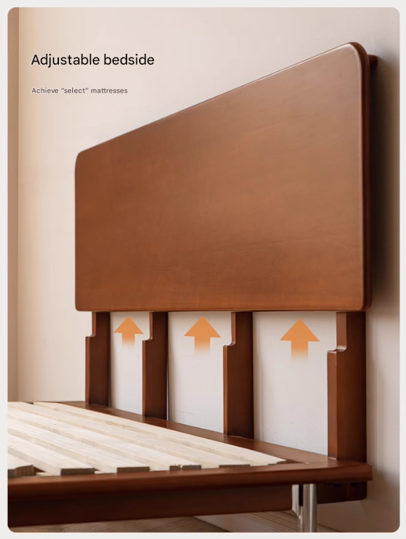 Medieval Style Solid Poplar Wood Bed Frame - Handcrafted Rustic Bed for Bedroom, Guest Room & Castle Themed Decor