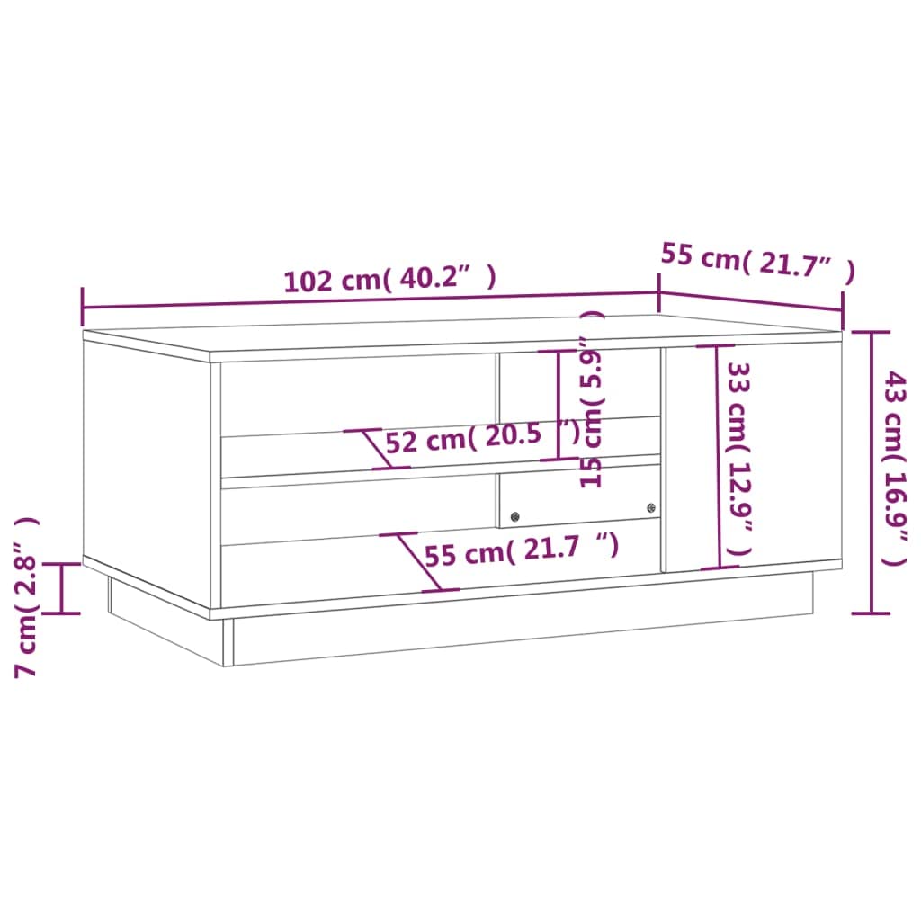 Modern Square Coffee Table 40x22 Inches - Black Chipboard Center Table for Living Room, Bedroom & Office - Sturdy Side Table with Storage Space - Perfect for Small Spaces, Home Decor & Entertaining Guests