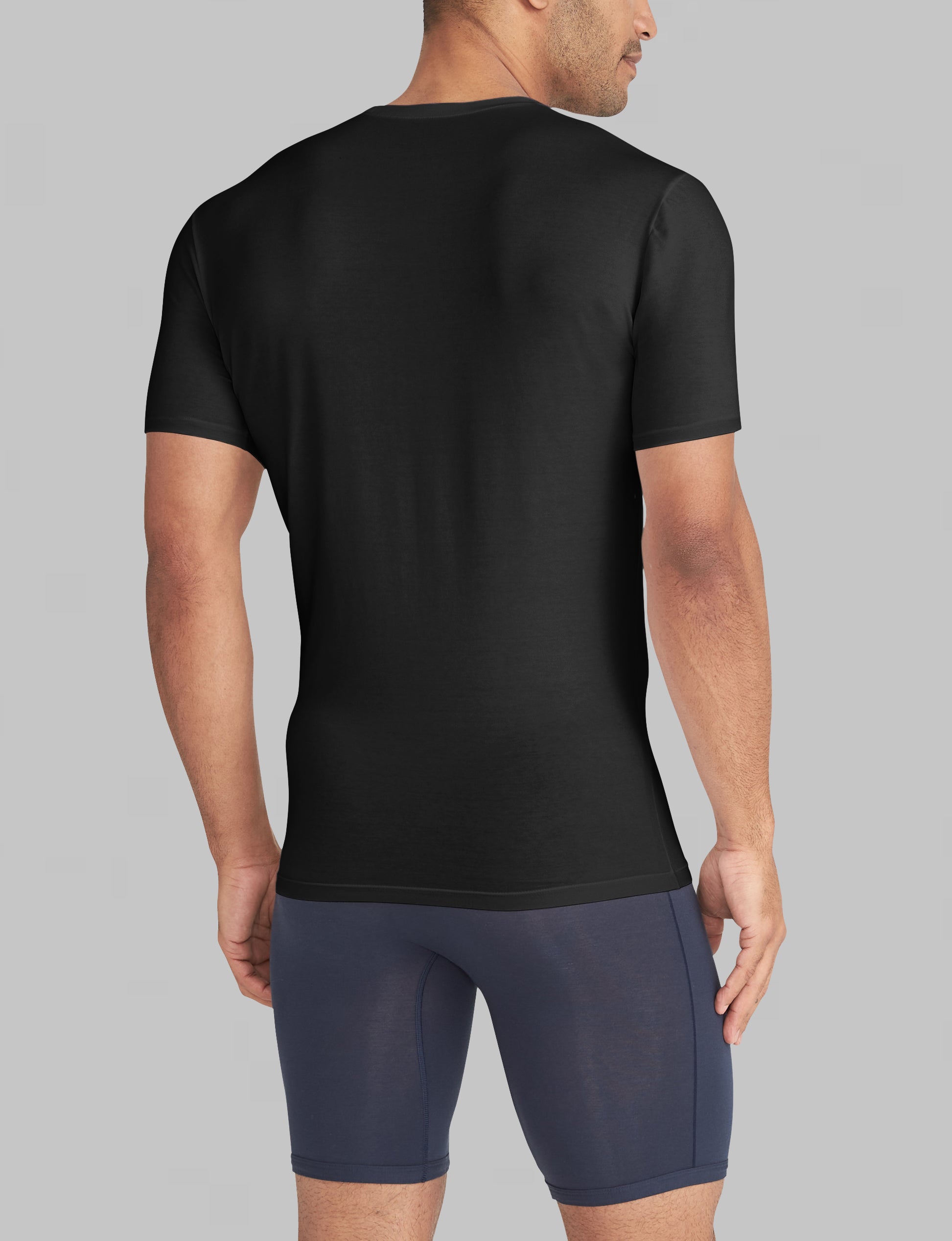 Cool Cotton Crew Neck Stay Tucked Undershirt (6 Pack) - Breathable Comfort Fit Undershirts for Men - Perfect for Work, Gym & Everyday Wear