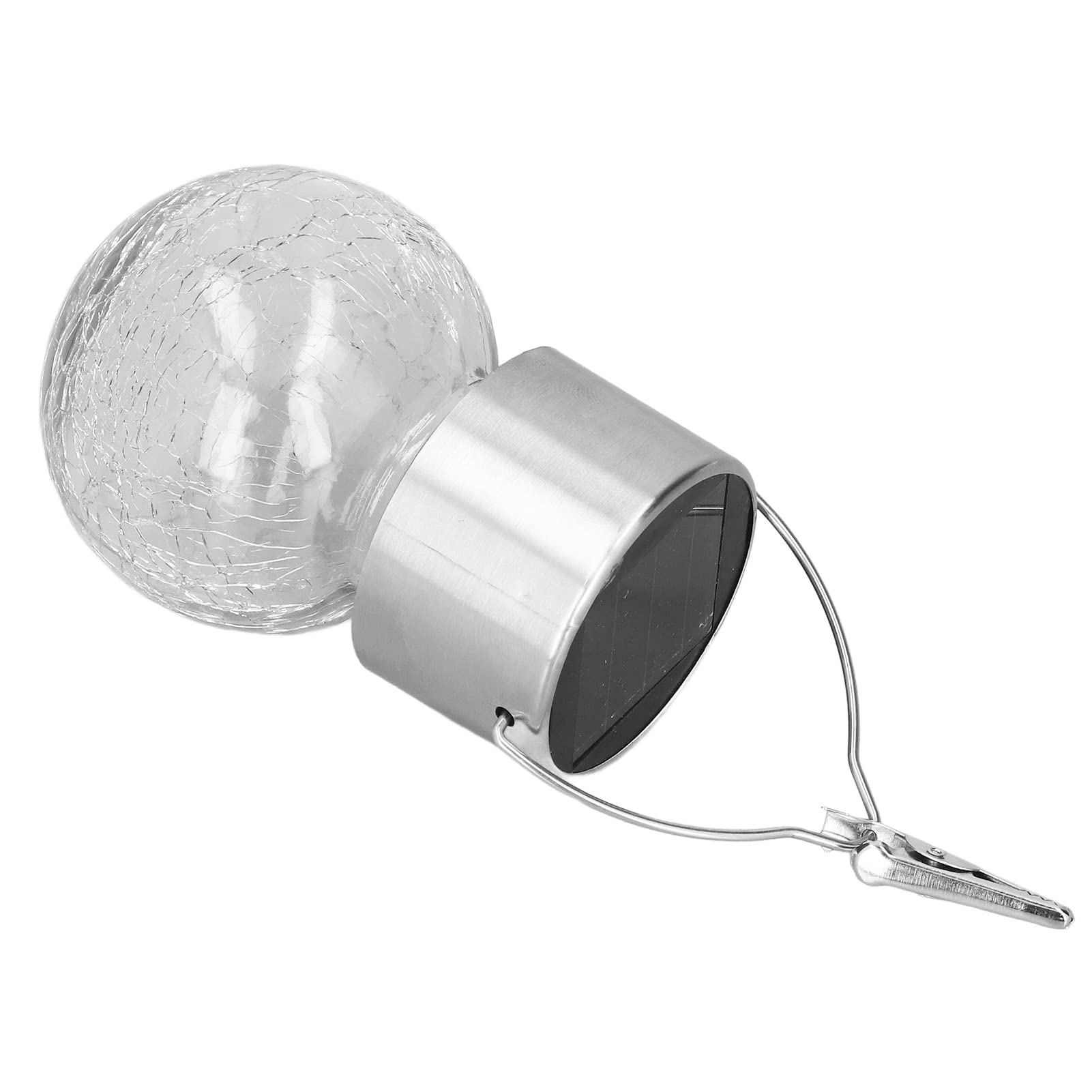 Outdoor Hanging Solar Lights - Glass Ball Crack Pattern with Auto Sensor, Solar Charged Garden Lights for Patio, Yard, Pathway & Landscape Decoration
