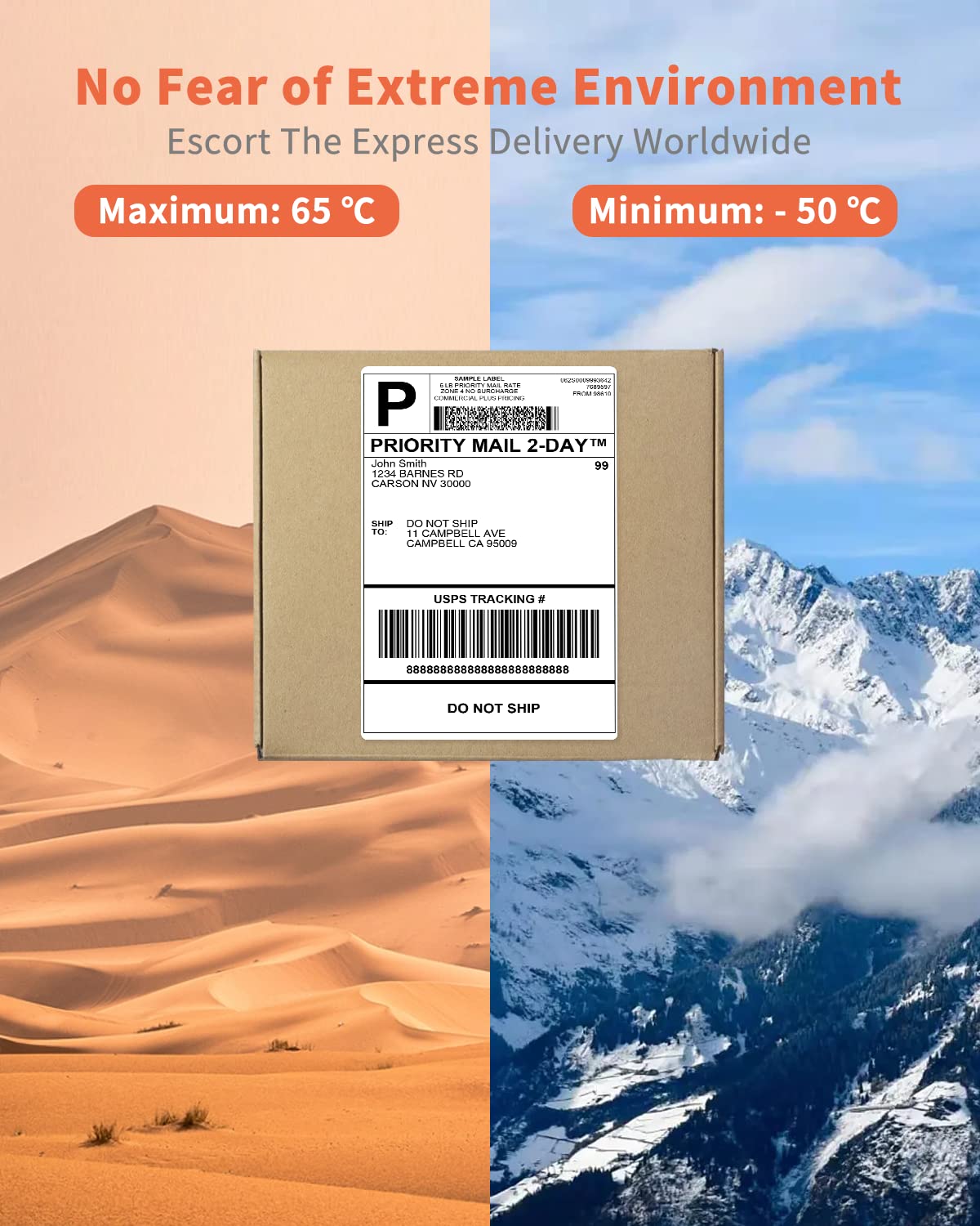 Phomemo 4x6 Thermal Label Printer Paper - 500 PCS Pink 4