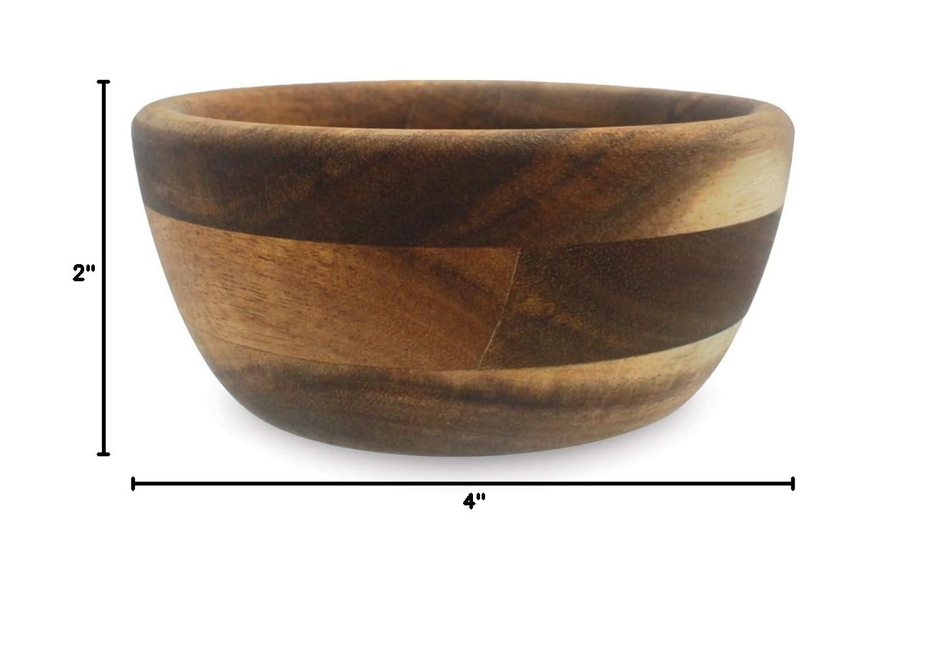 **Acacia Wood Hawaiian Layered Serving Bowl - Small (2