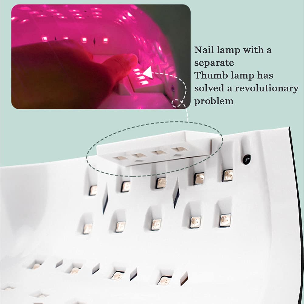Professional 86W LED Gel Nail Lamp - Rechargeable Cordless UV Nail Dryer with 18000mAh Battery, Wireless Fast Curing for Gel Polish - Perfect for Home Manicures & Salon Nail Art
