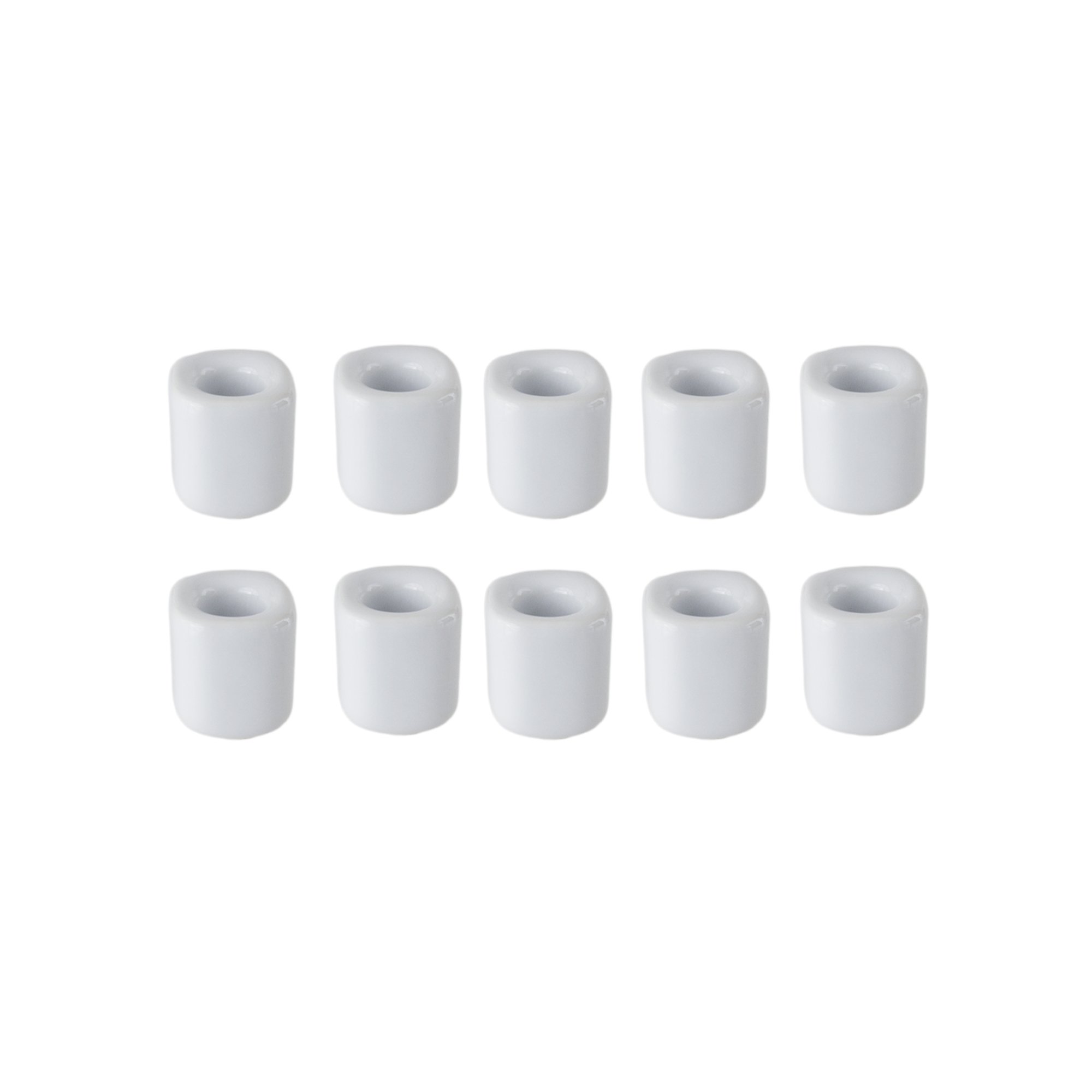 10-Piece White Ceramic Chime Candle Holders for Rituals, Spells & Witchcraft - Perfect for Wiccan Supplies, Vigil Lights & Spiritual Practices - Ideal for Meditation, Altar Decor & Home Blessings
