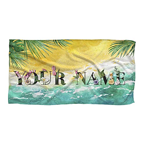 Leaves Flowers Towel