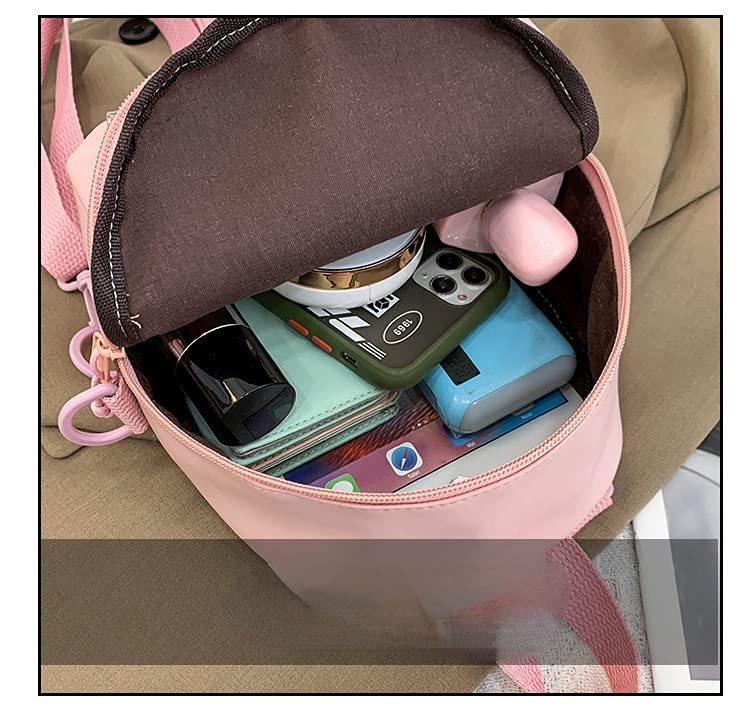 Cute Mini Backpack for Teen Girls - Small Pink & Blue Kawaii Backpack with Decorative Pins - Perfect for School, Travel & Makeup Storage | Lightweight Summer Backpack for Students & Teens