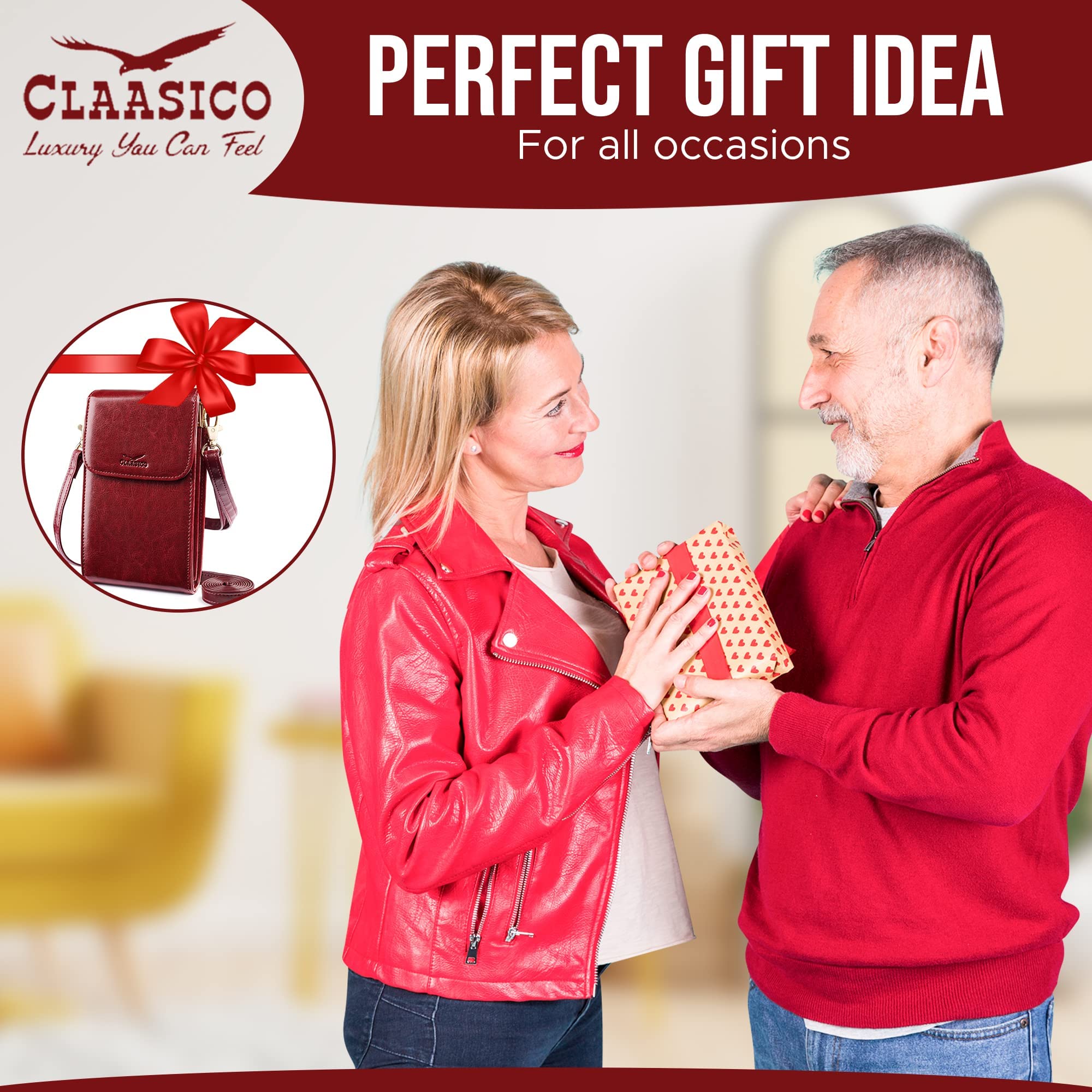 Classico Small Crossbody Phone Purse for Women - Stylish Wallet Bag for Phone, Cards & Essentials | Perfect for Travel, Shopping & Everyday Use