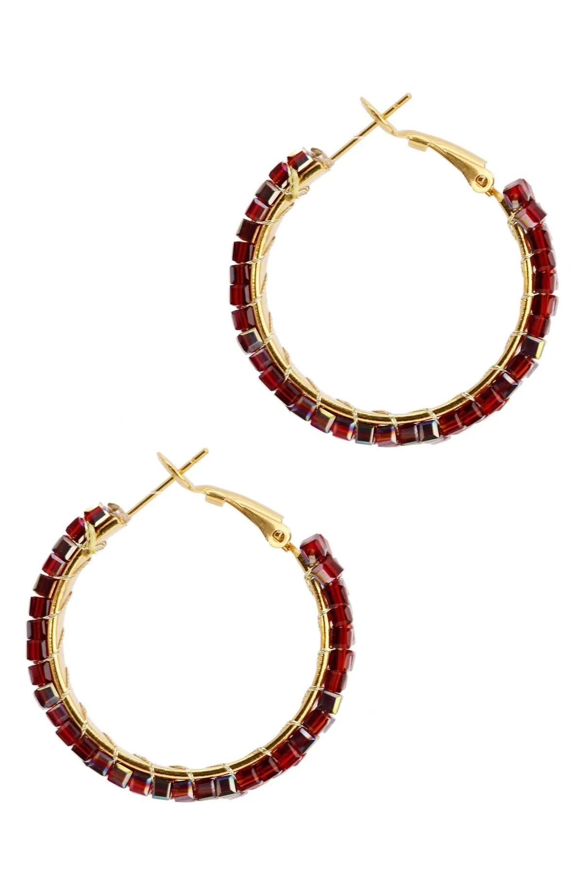 Dainty Beaded Hoop Earrings for Women - Gold & Silver Fashion Jewelry - Perfect for Parties, Weddings & Everyday Wear