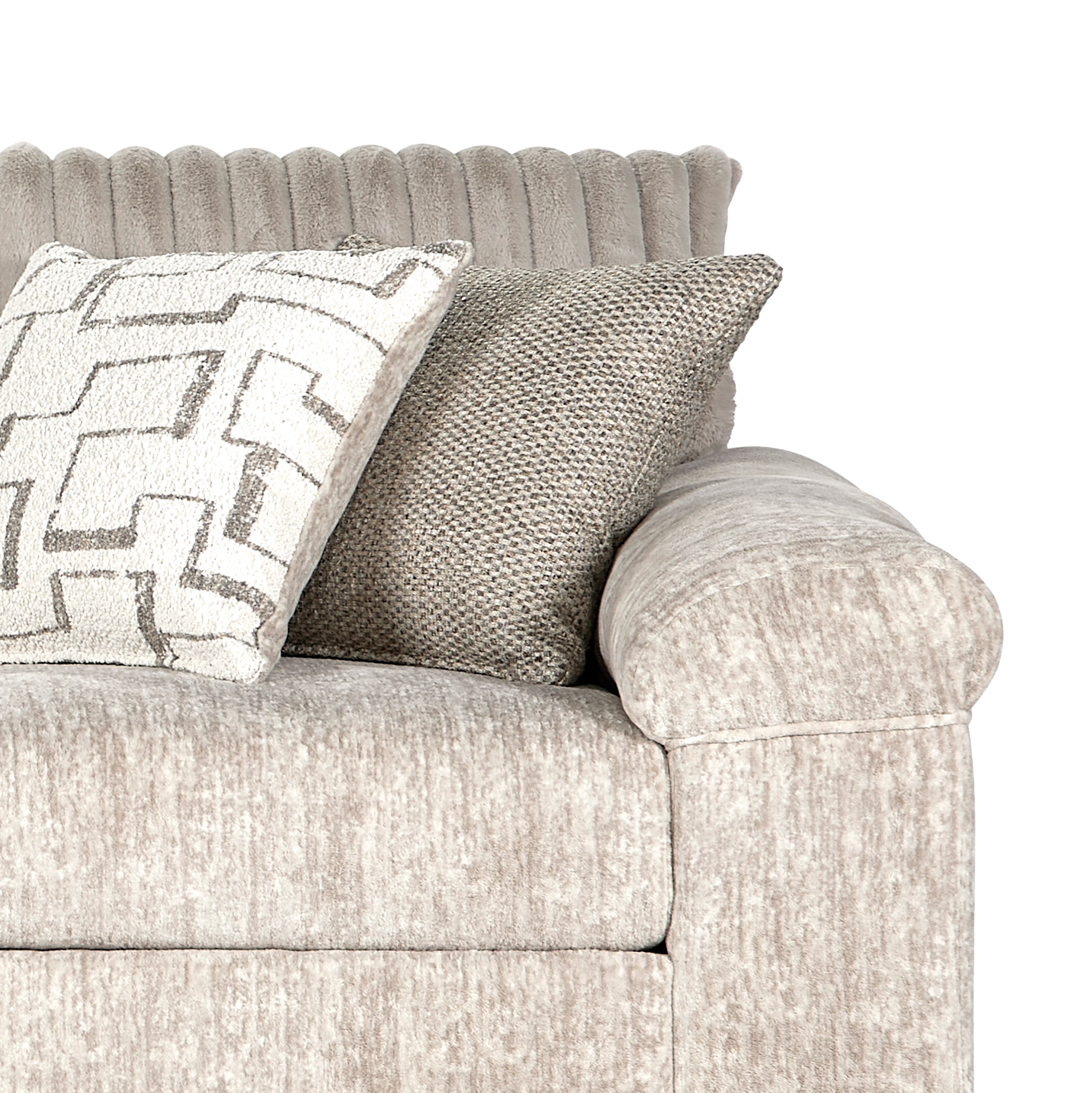 Roundhill Furniture Nason Wide Wale Corduroy Sofa - Modern Comfortable Fabric Couch for Living Room, Lounge & Home Decor