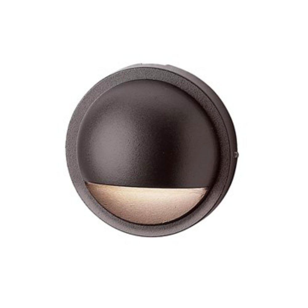 Kichler 15064AZT 12V Half Moon Deck Light in Textured Architectural Bronze - Outdoor Landscape Lighting for Patio, Garden, and Pathway