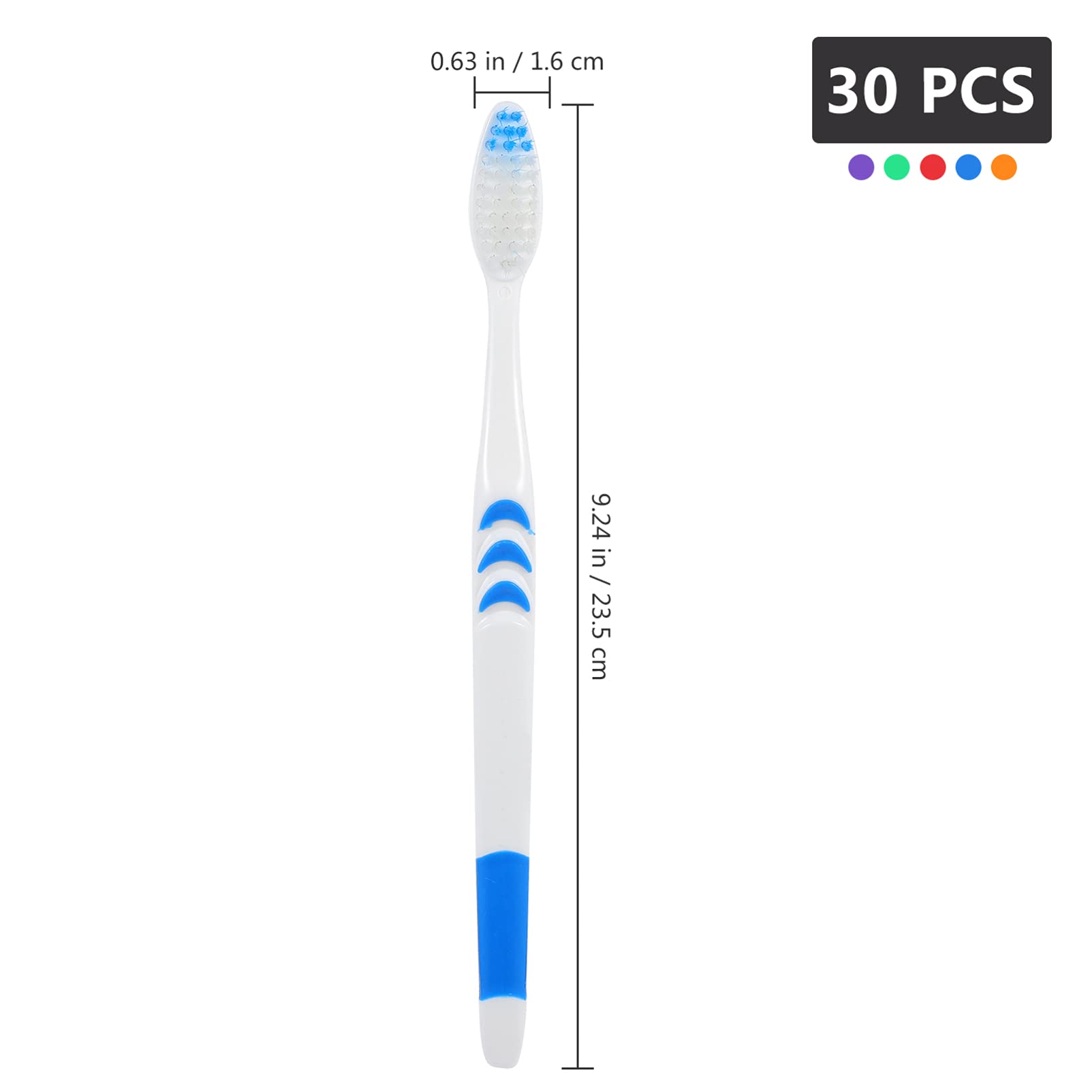 30 Pack Disposable Toothbrushes - Soft Bristles for Sensitive Teeth, Eco-Friendly Travel Toothbrush Set for Oral Care | Perfect for Camping, Hotels, and On-the-Go Hygiene