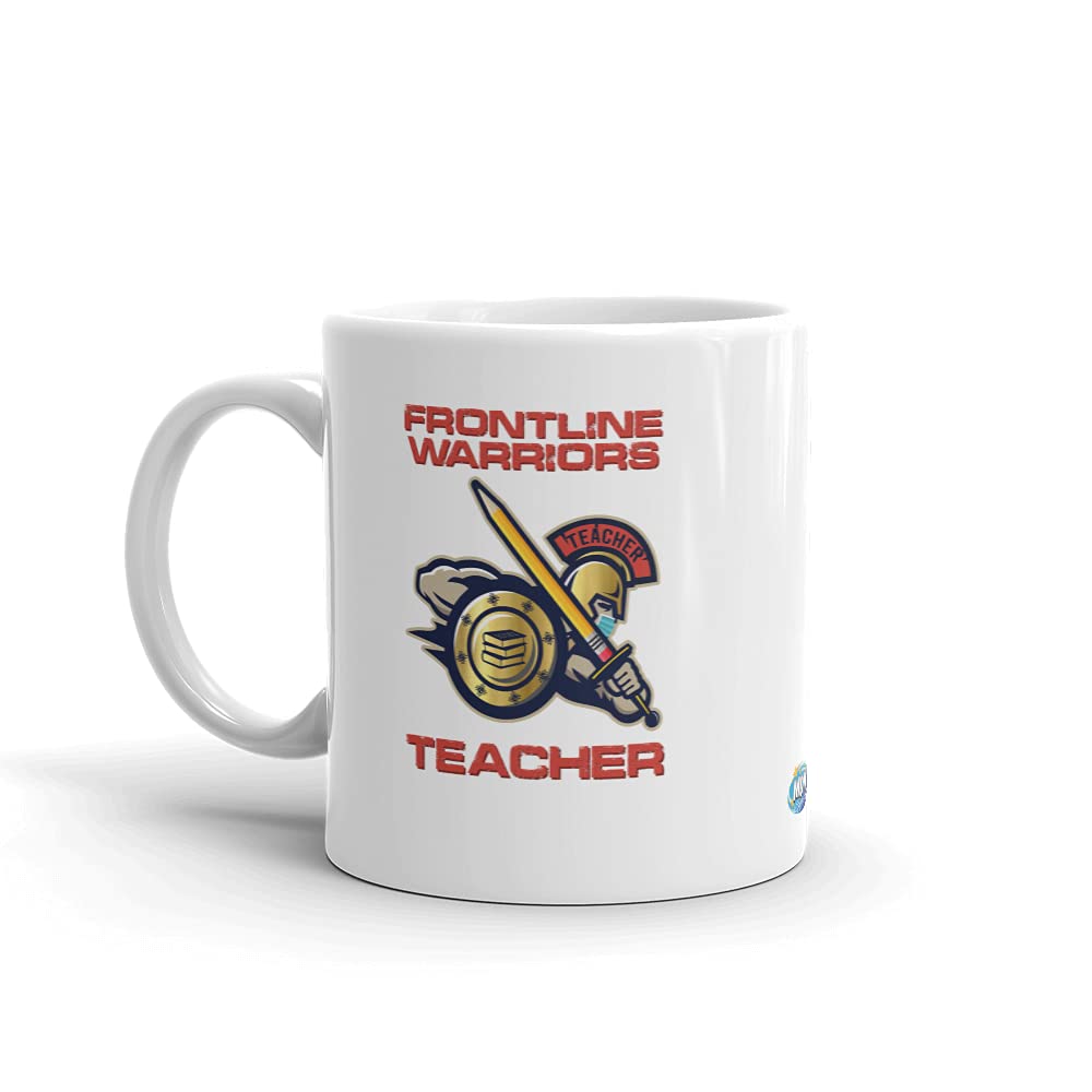 Funny Frontline Warrior Back to School Coffee Mug - Perfect First Day of School Gift for Kids, Students & Teachers - Great for Homeschool Moms - Ideal for Classroom Use, Teacher Appreciation & Morning Coffee