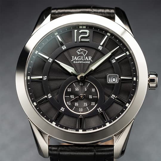 Jaguar Men's Quartz Watch J663/4 - Luxury Leather Strap Timepiece for Business, Casual & Formal Occasions | Perfect Gift for Men