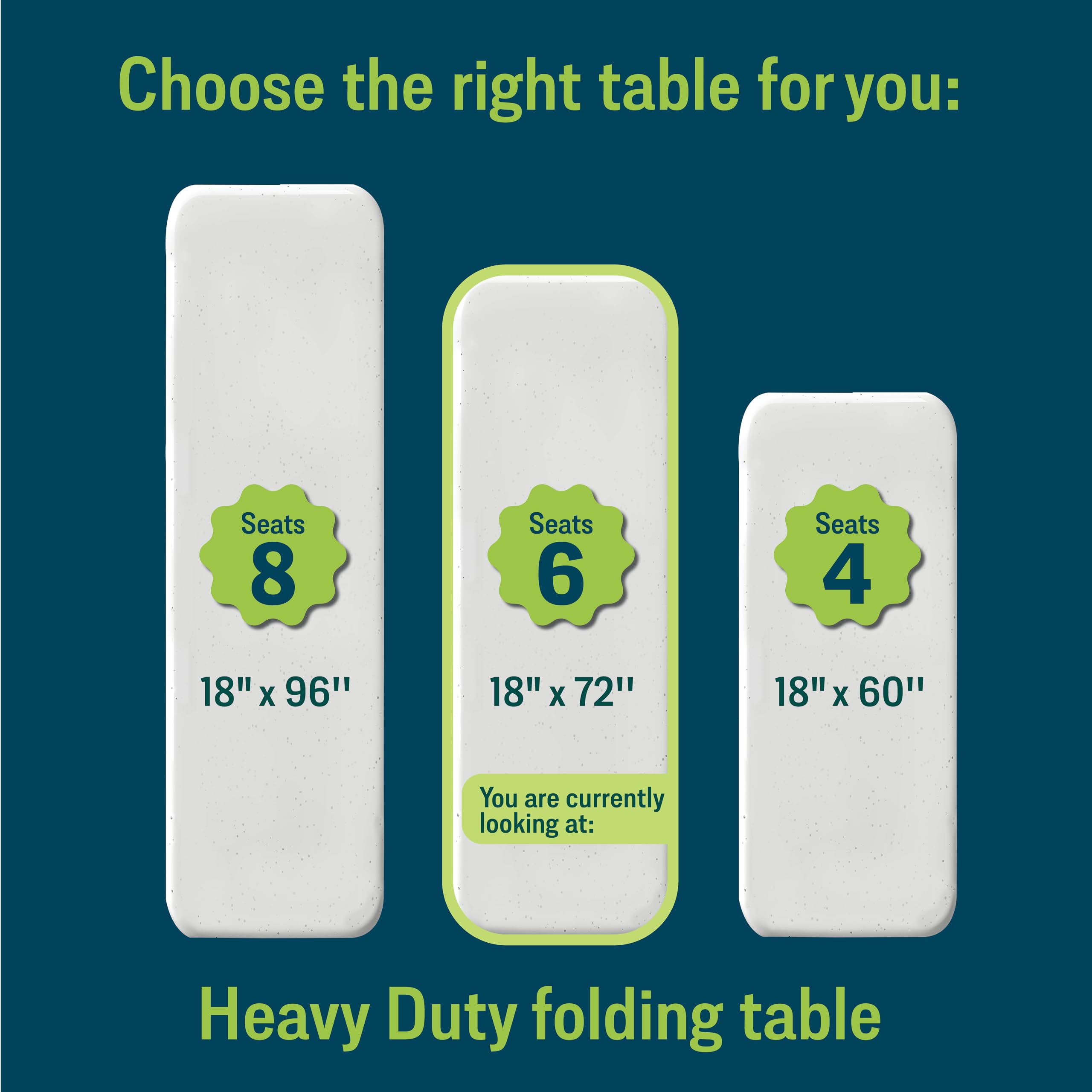 National Public Seating 18x72 Inch Heavy Duty Folding Table - Portable & Durable Speckled Gray Conference Table for Office, Training Rooms, Events - Lightweight Foldable Indoor/Outdoor Use - Perfect for Seminars, Meetings & Outdoor Gatherings