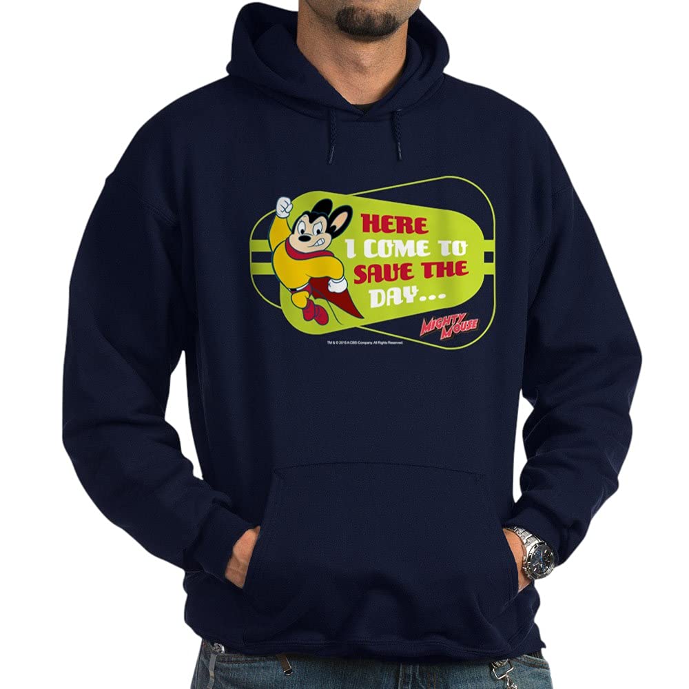 Mighty Mouse Save The Day Hoodie Sweatshirt | Graphic Pullover for Men & Women | Casual Wear & Superhero Fan Gift