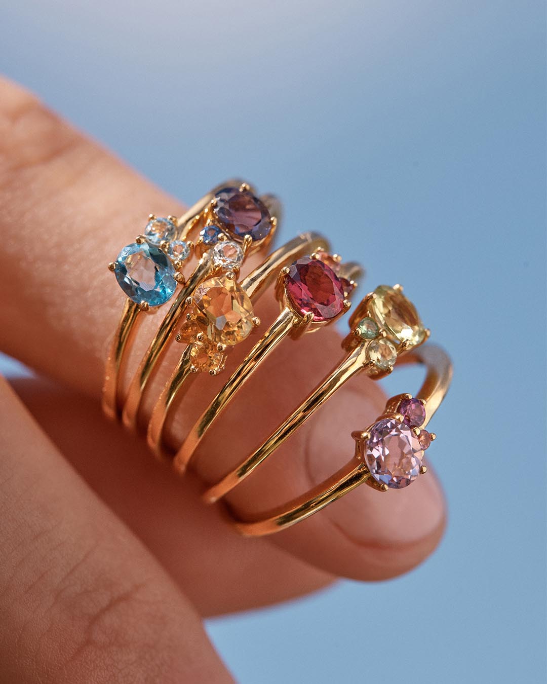 18k Gold Vermeil Kindred Birthstone Ring - October Birthstone Jewelry for Women, Perfect Gift for Birthday, Anniversary & Special Occasions