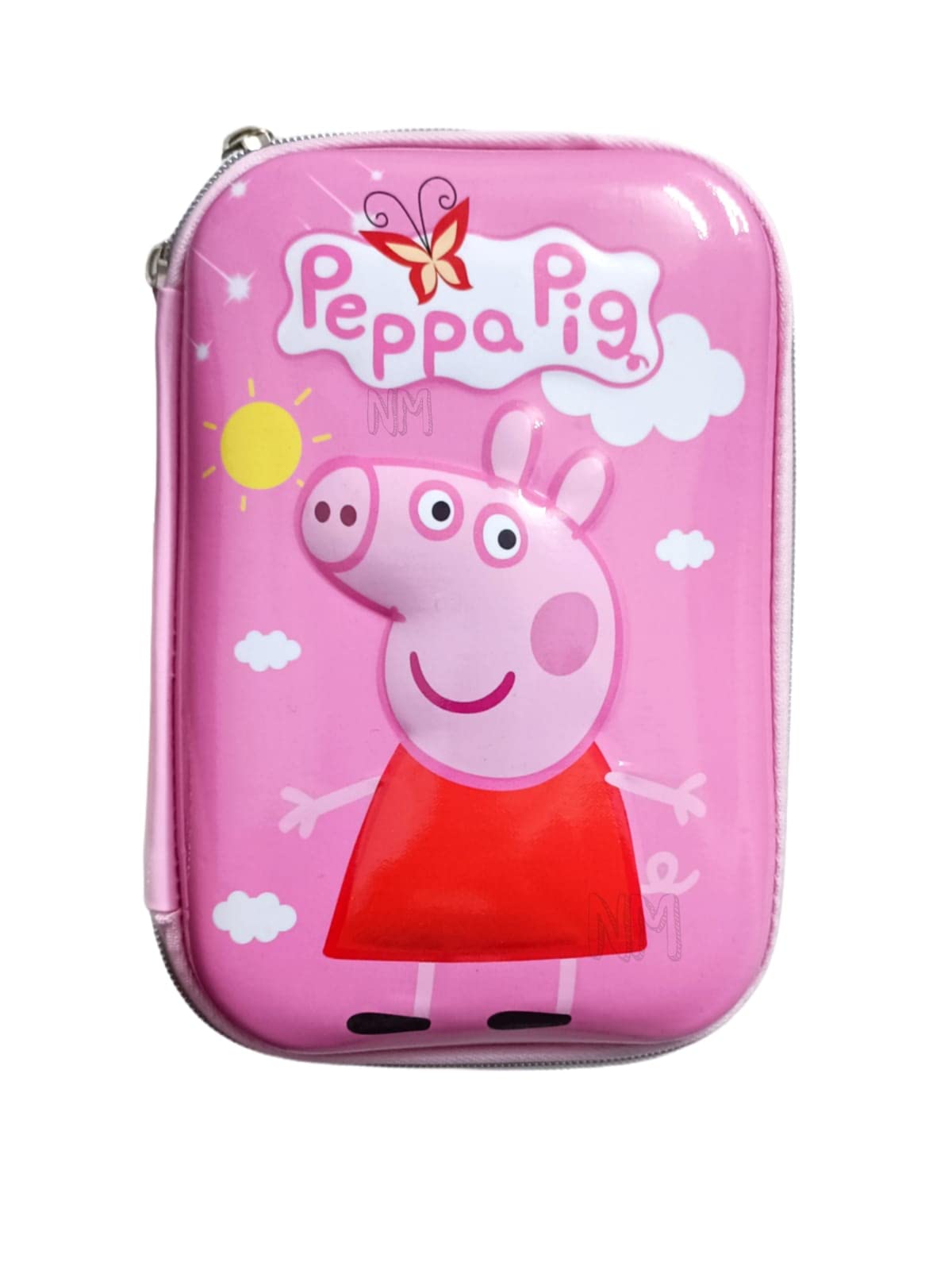 Lalji Creations Pig-Themed Hard Case Pencil Box for Kids - Large Multifunctional School Supply Organizer with Durable Hardtop, Perfect for Classroom, Homework & Art Supplies Storage (Cute Pig Design)