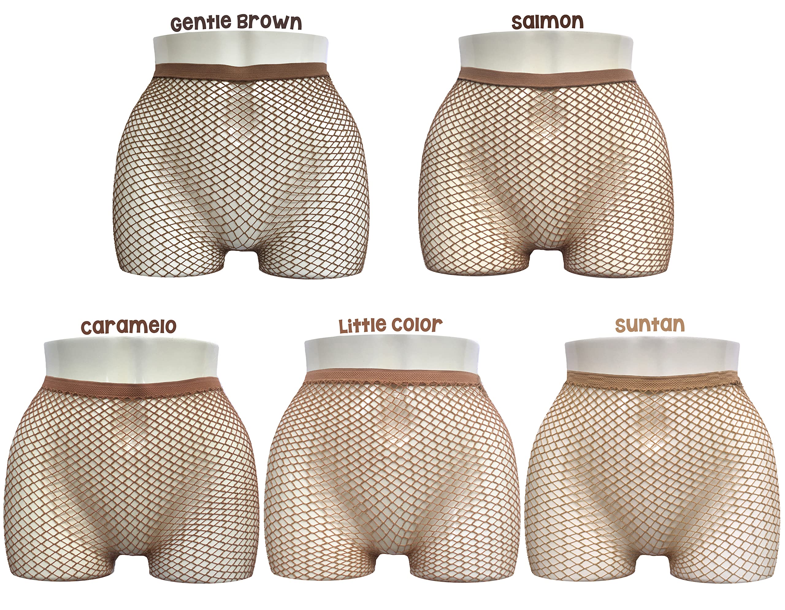 Gold Glitter Fishnet Tights for Women - Skin Tone Carnival Stockings | Sexy Party Legwear for Caribbean Dance, Halloween & Cosplay