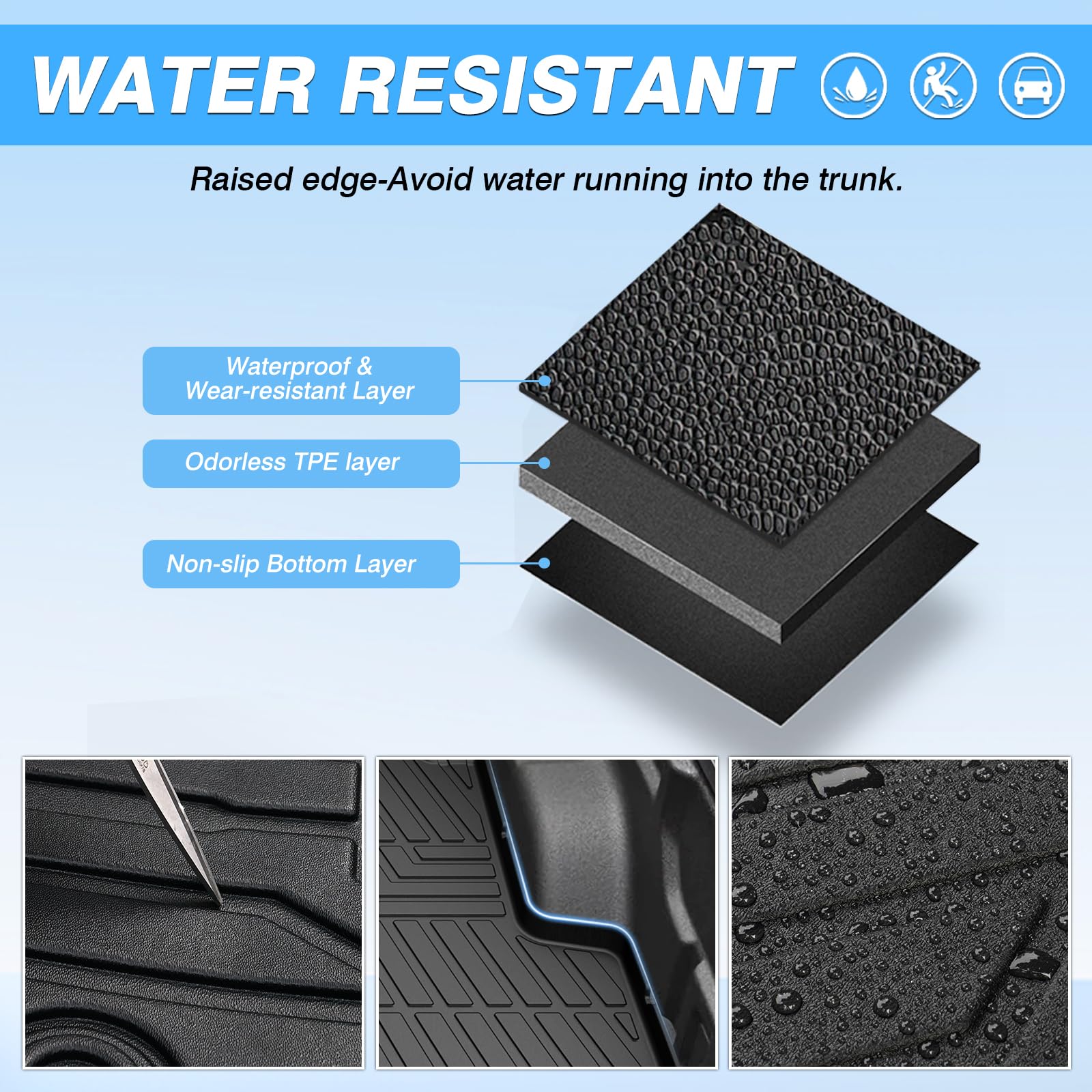2020-2025 Jeep Gladiator JT Truck Bed Mat - Heavy Duty All Weather TPE Bed Liner for 5 FT Pickup Truck Accessories (Black) - Perfect for Hauling, Camping & Off-Road Protection