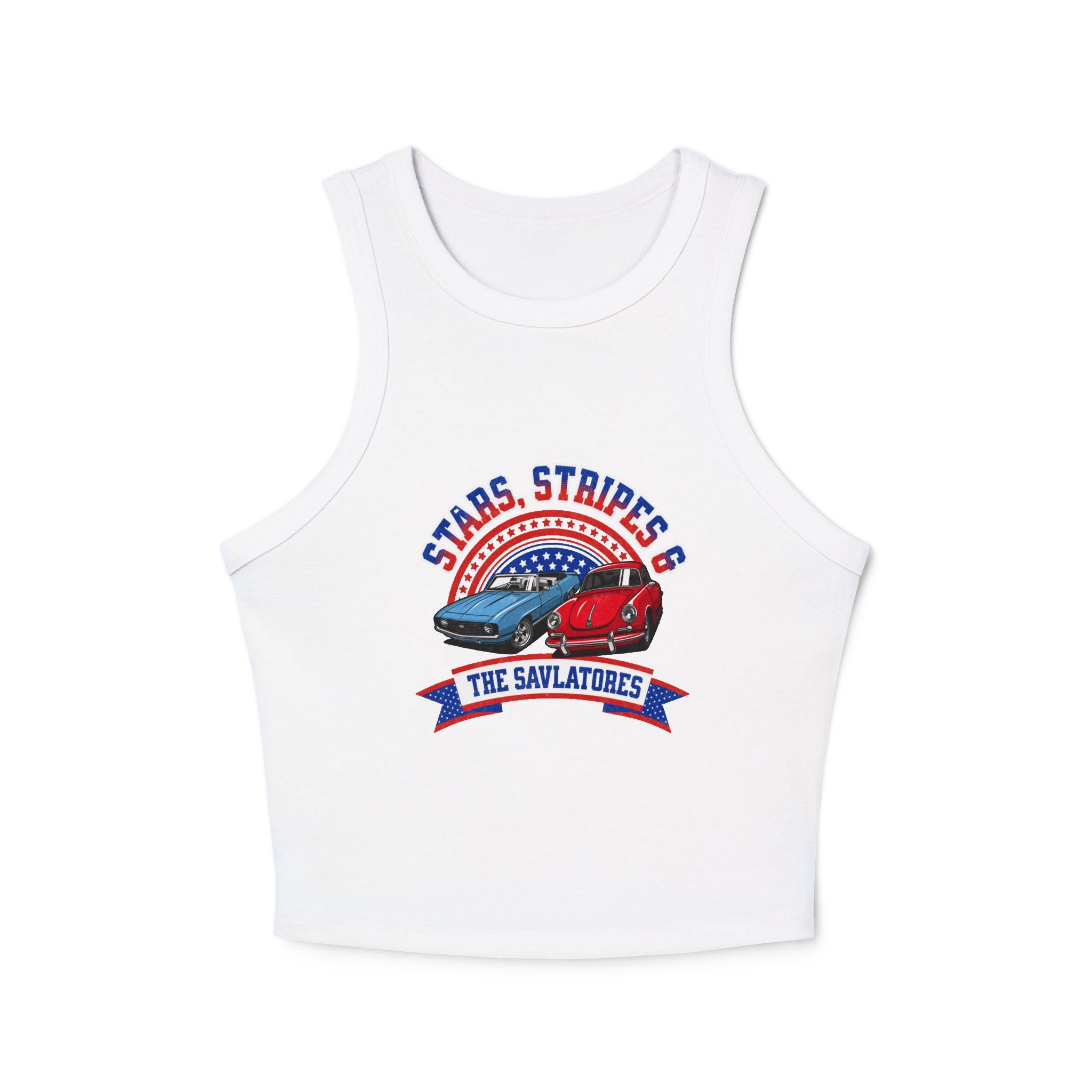 Stars & Stripes The Salvatores Tank Top - Patriotic American Flag Graphic Tee for Men & Women - Perfect for 4th of July, BBQ Parties & Casual Outfits