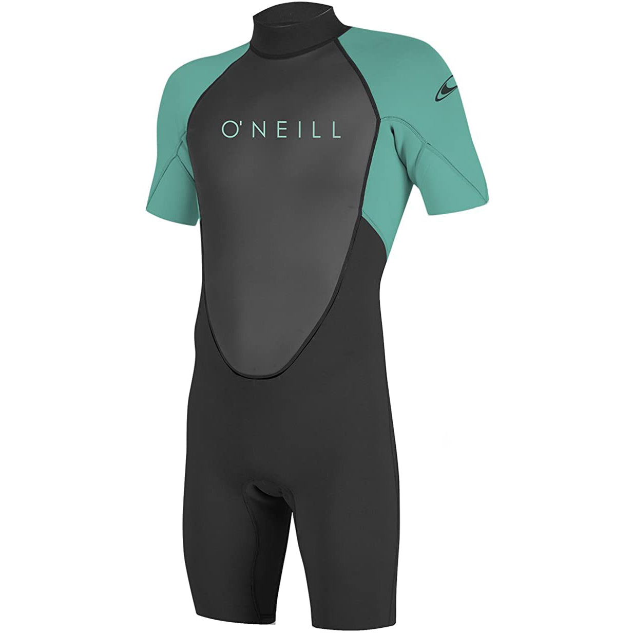 O'Neill REACTOR 2 Youth 2mm Back Zip Spring Wetsuit - Black/Light Aqua Size 6 - Perfect for Kids Surfing, Swimming & Water Sports