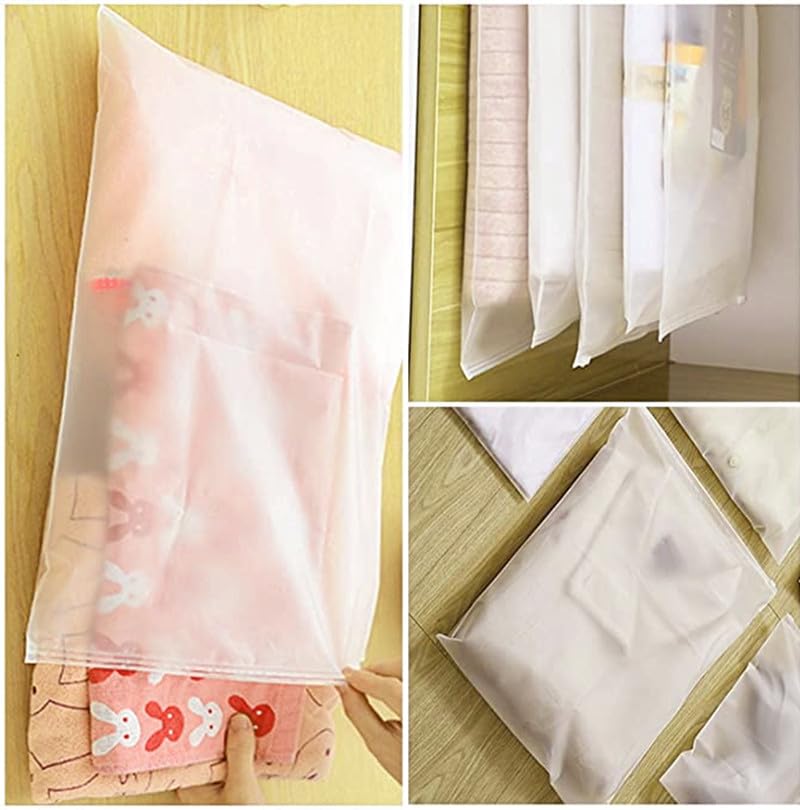 100 Pcs 6x8 Inch Resealable Ziplock Plastic Storage Bags - Small Zipper Packaging Bags for Makeup, Toiletries, Underwear & Organizing Jewelry, Crafts, Snacks - Durable Poly Bags for Home, Travel & Retail Use