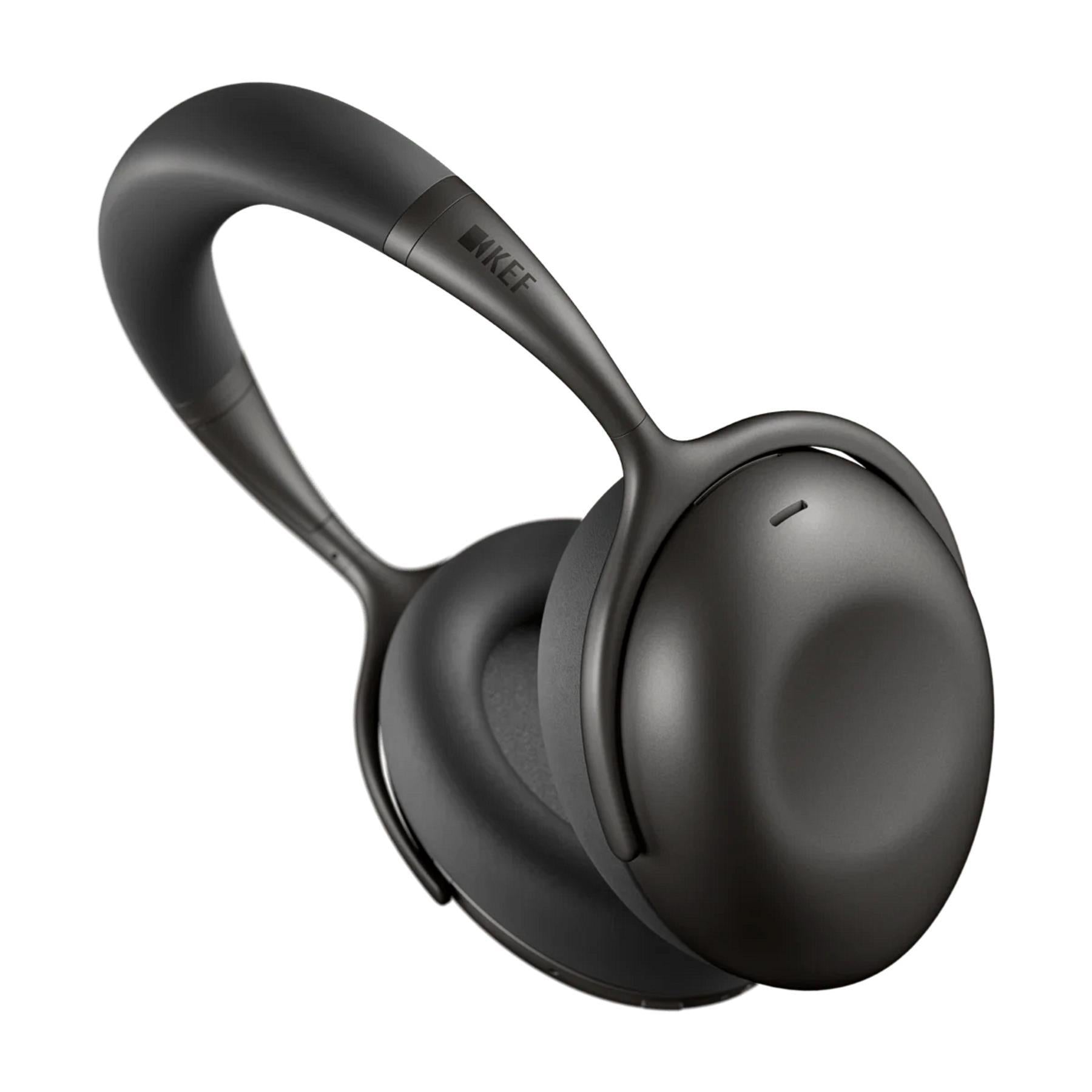 KEF Mu7 Premium Noise Cancelling Wireless Headphones - Charcoal Grey | Hi-Fi Sound, Bluetooth 5.1, 40H Playtime | Perfect for Travel, Work & Home Entertainment