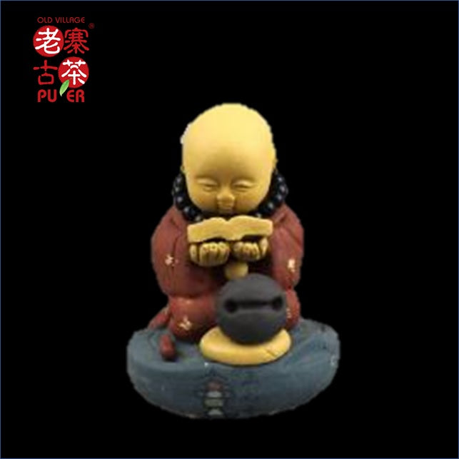 Handcrafted Yixing Zisha Tea Tray with Monk Tea Pet - Perfect for Gongfu Tea Ceremony & Zen Home Decor