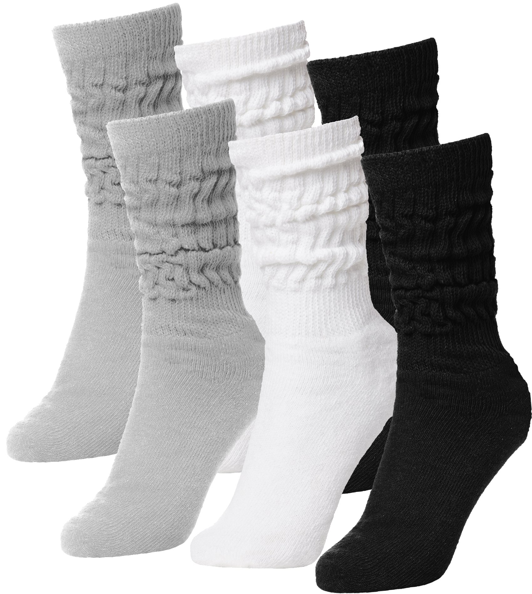 BRUBAKER Women's & Men's Athletic Gym Socks 6-Pack - Non-Slip Workout Socks for Running, Yoga & Fitness - Breathable & Comfortable for Daily Exercise & Sports