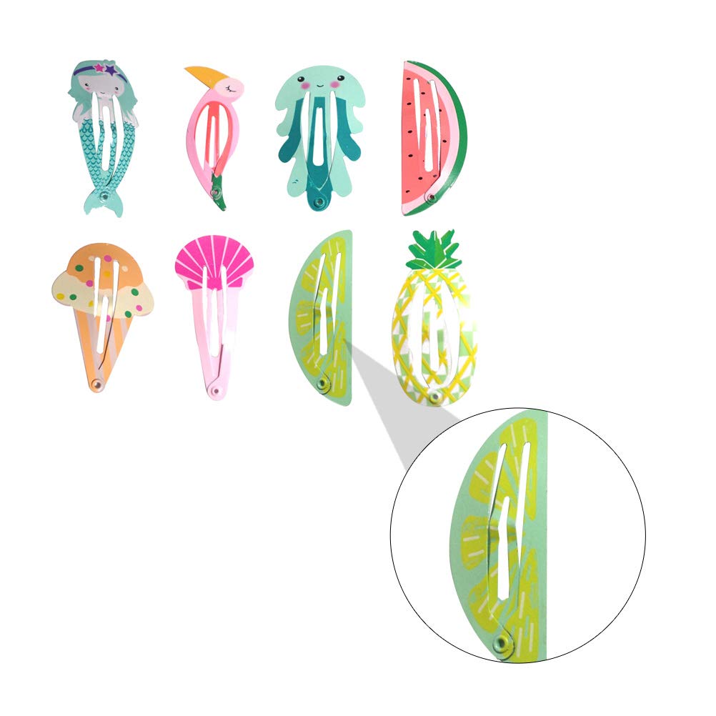 16PCS Cartoon Fruit Hair Clips for Girls - Cute BB Clip Bow Hair Ties, Snap Hairpins for Kids, Party Headbands & Christmas Hair Accessories - Perfect for School, Birthday Parties & Daily Styling