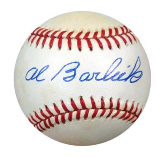 Al Barlick Autographed Official NL Baseball with PSA/DNA Certification #M55471 - Perfect for Baseball Memorabilia Collectors and Sports Fans