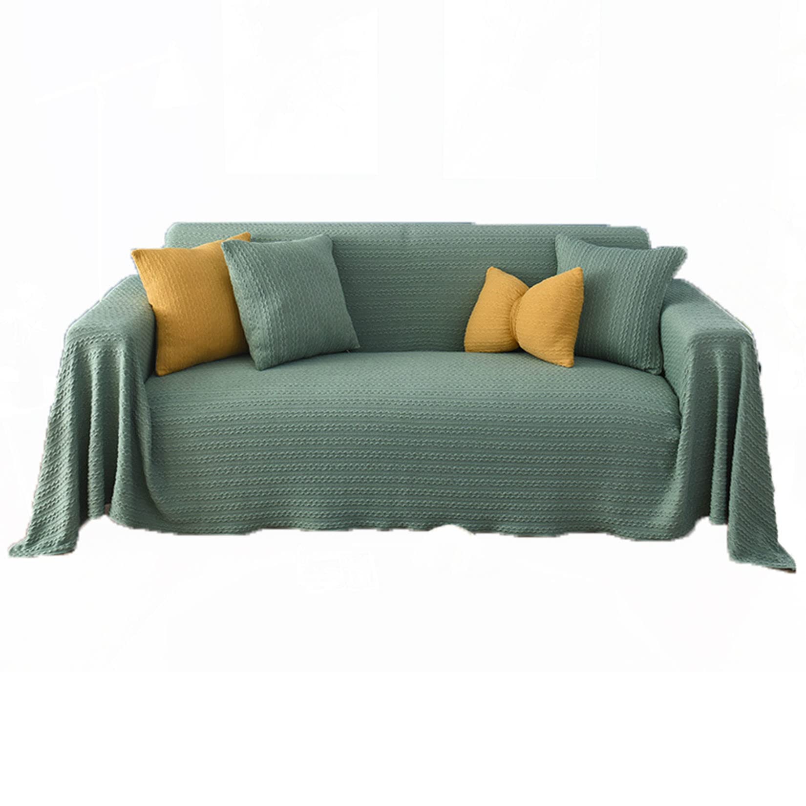 Universal Stretch Jacquard Sofa Slipcover - 1-Piece Solid Color Spandex Couch Cover Protector for 2/3/4 Seater | Perfect for Living Room, Family Room & Home Decor Protection