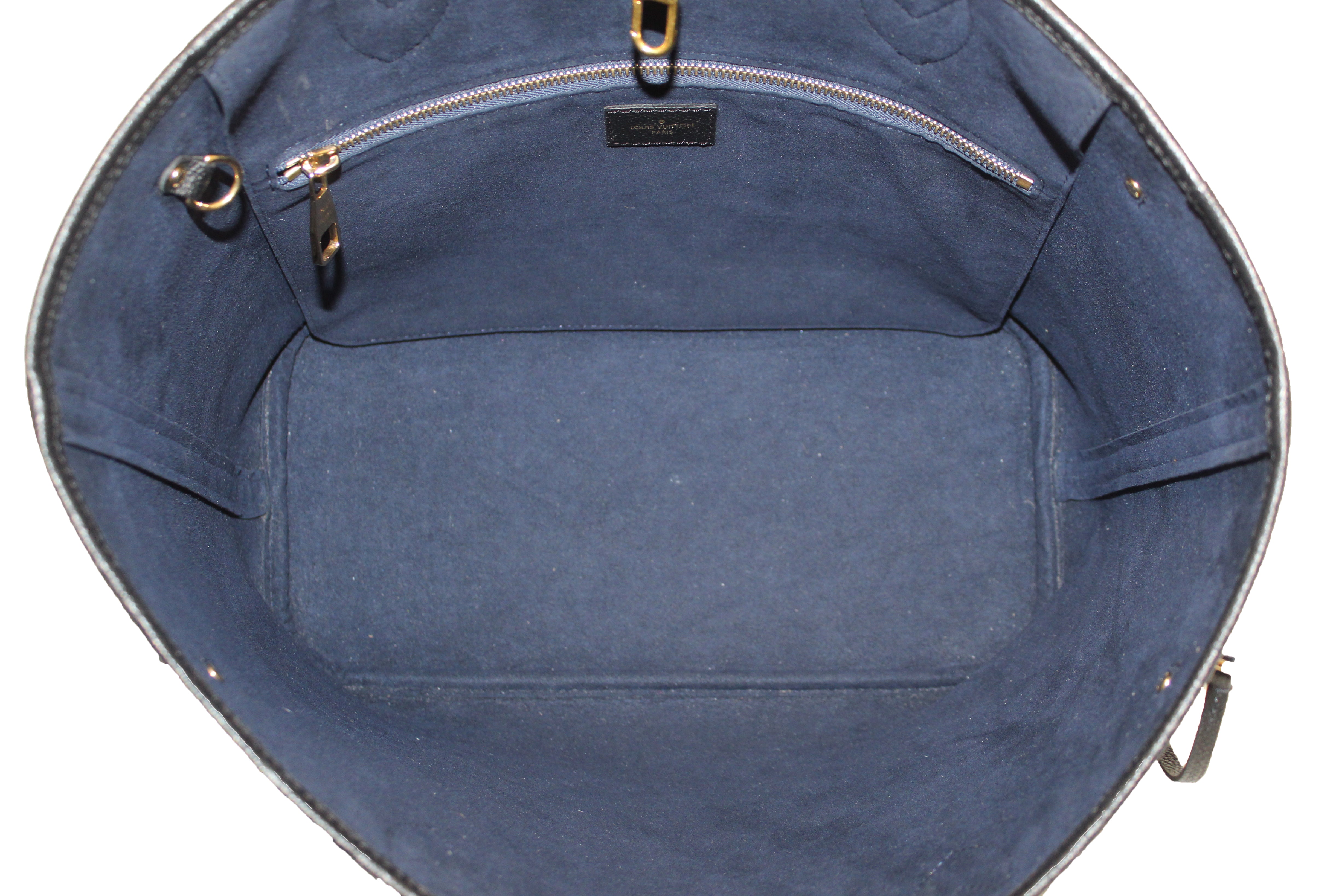 Authentic Louis Vuitton Black Monogram Empreinte Leather Neverfull MM Shoulder Bag Tote - Luxury Designer Handbag for Women, Perfect for Work, Travel & Everyday Use