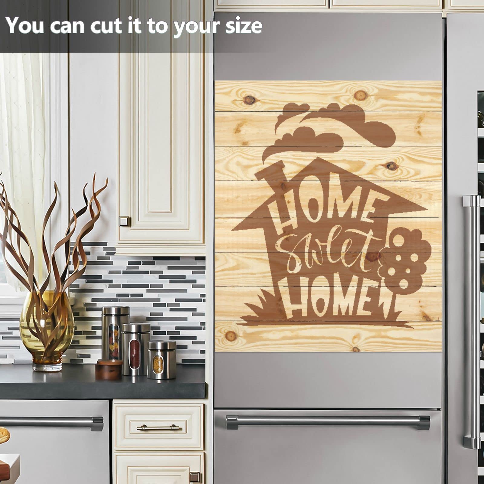 Kitchen Decor Dishwasher Magnet Cover Sticker - Washing Machine & Refrigerator Panel Decal | Home Sweet Home Magnetic Sticker for Fridge, Cabinets & Doors | Perfect for Home Kitchen Organization & Appliance Decoration